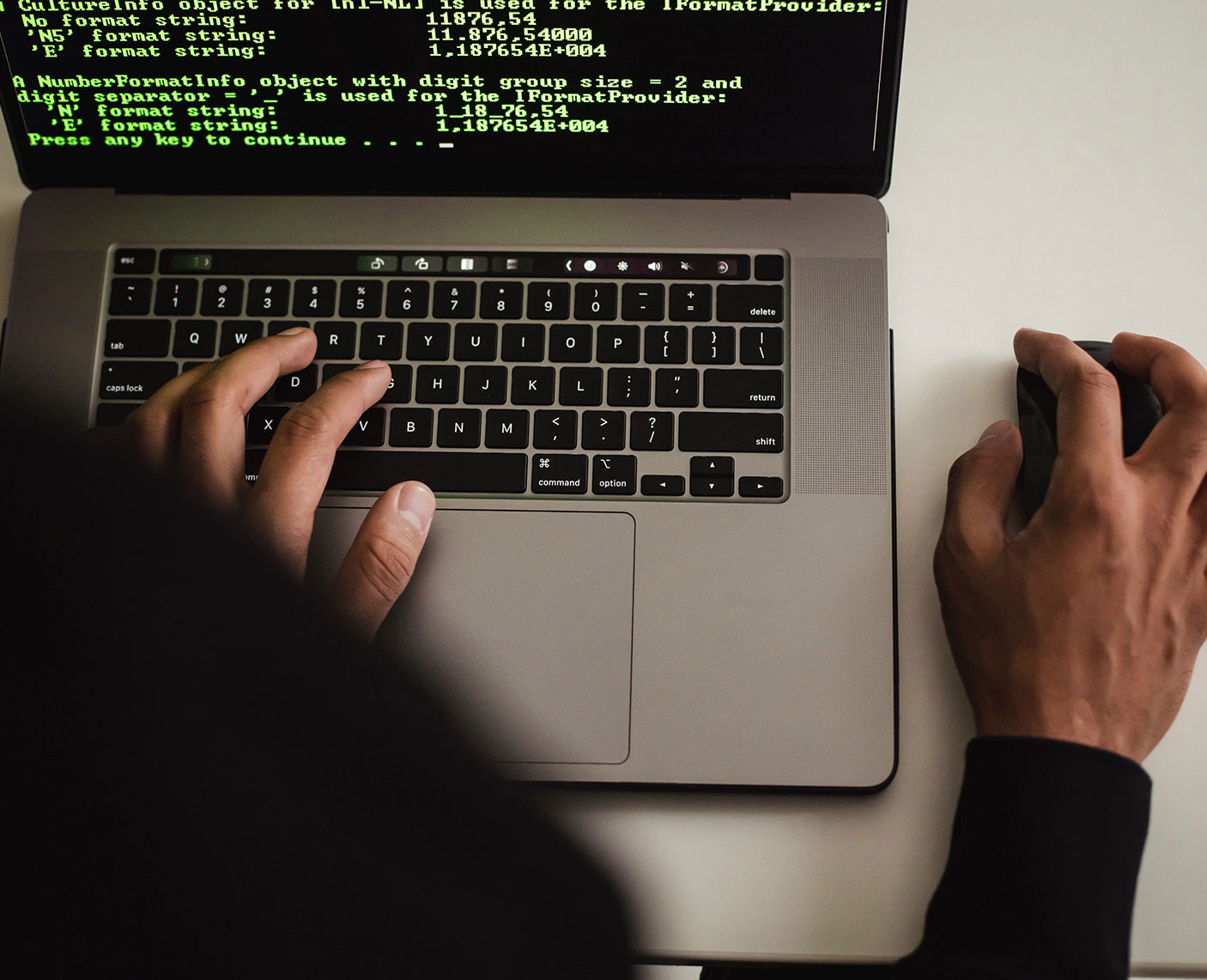 Person Working on Laptop