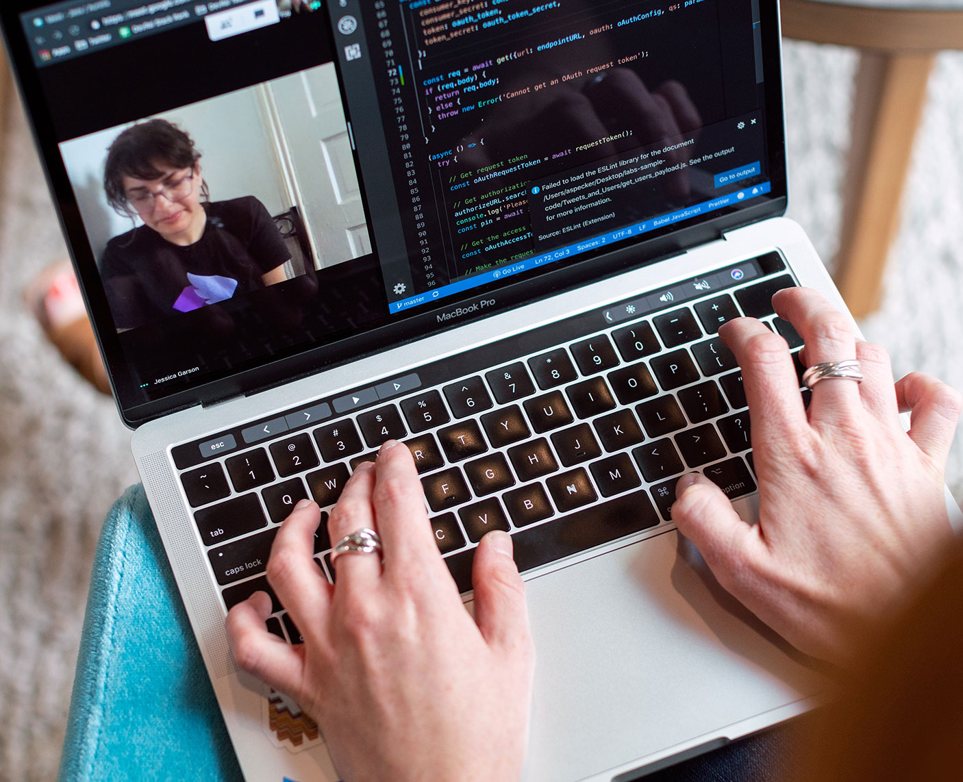 Woman Working on Laptop