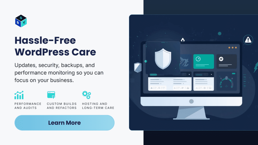 Managed WordPress maintenance for updates and performance, get support